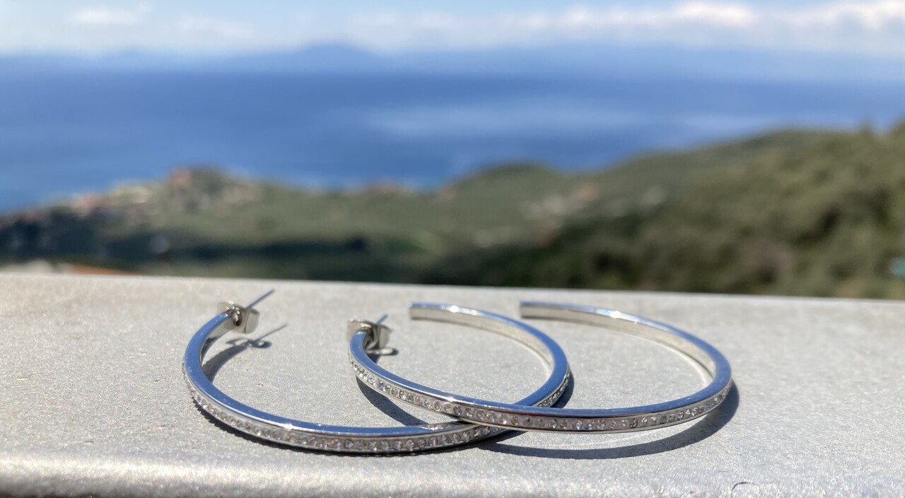 Iridium hoops silver